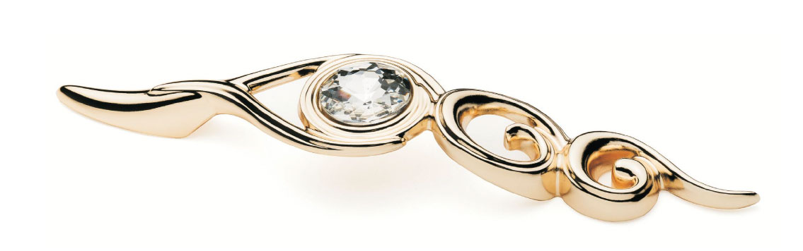 Мебельная ручка-скоба с камнем TL 15.10109-TL 15.10113, TL 15.10193